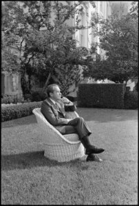 Richard M. Nixon looking out the window in the oval office - NARA - 194688 photo