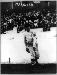 Richard William Rube Marquard, baseball player for New York, throwing baseball LCCN89714176