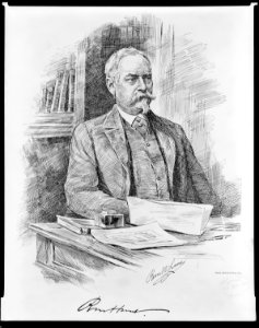 Richard Morris Hunt, half-length portrait, seated at desk LCCN2005690052