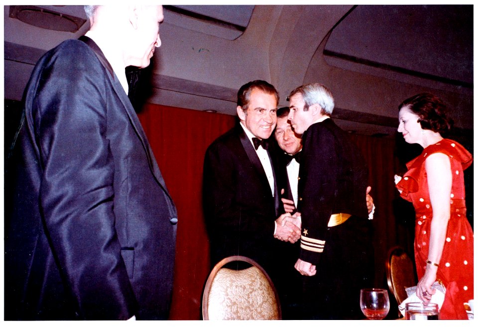 Richard Nixon and John McCain at the 1973 White House Correspondents Dinner