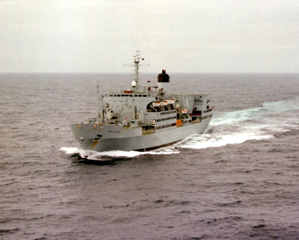 RFA Fort Austin (A386) underway c1982
