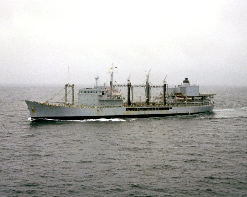RFA Tidepool (A76) underway c1982