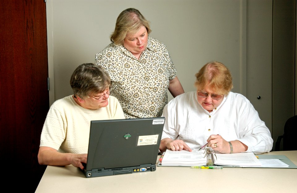 Reviewing work materials