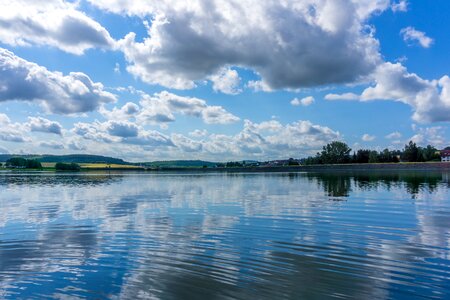 Blue water landscape summer