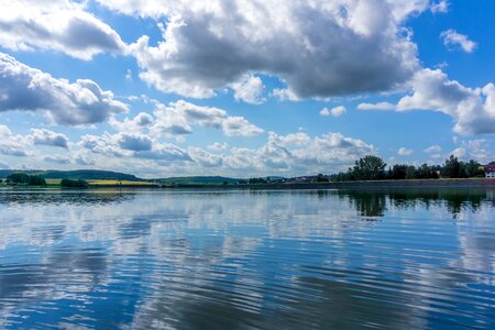 Blue water landscape summer