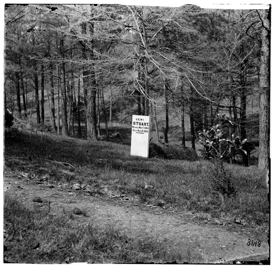 Richmond, Va. Grave of Gen. J. E. B. Stuart in Hollywood Cemetery, with temporary marker LOC cwpb.03369