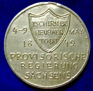 Revolutionary War Medal of the May Uprising in Dresden, Kingdom of Saxony, 1849, reverse photo