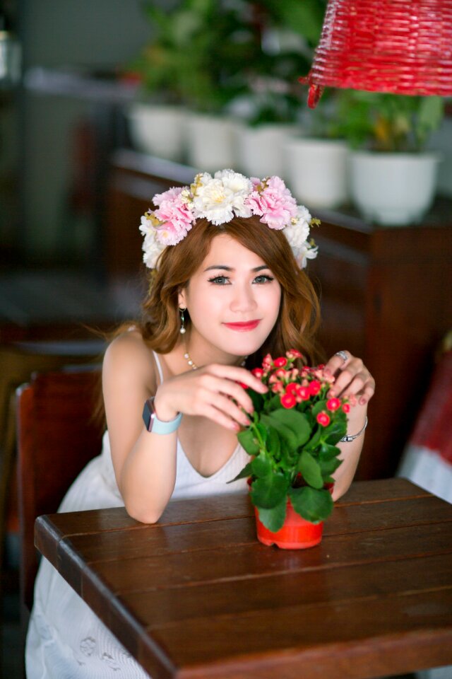 Women smile brown smile