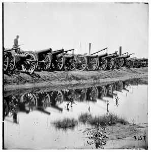 Richmond, Virginia. Captured siege guns at Rocketts LOC cwpb.02500