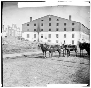Richmond, Virginia. Libby Prison. (six-mule team in foreground) LOC cwpb.02248