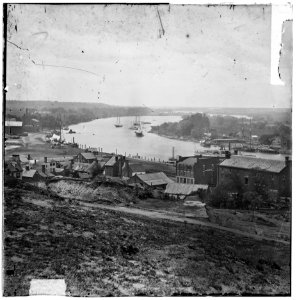 Richmond, Virginia. View of river. (Steamer MONOHANSETT shown) LOC cwpb.02676
