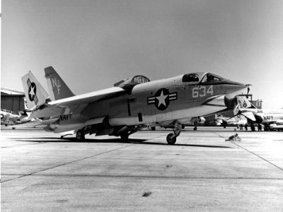 RF-8G Crusader of VFP-63 at NAS Midway in 1974