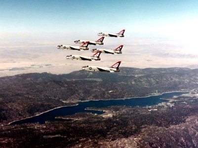 RF-8G Crusaders of VFP-63 over California 1976