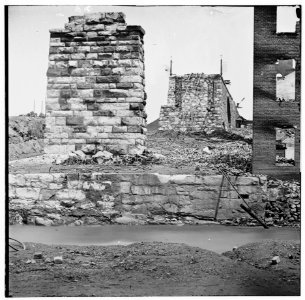 Richmond, Virginia. Ruins of railroad bridge LOC cwpb.02480