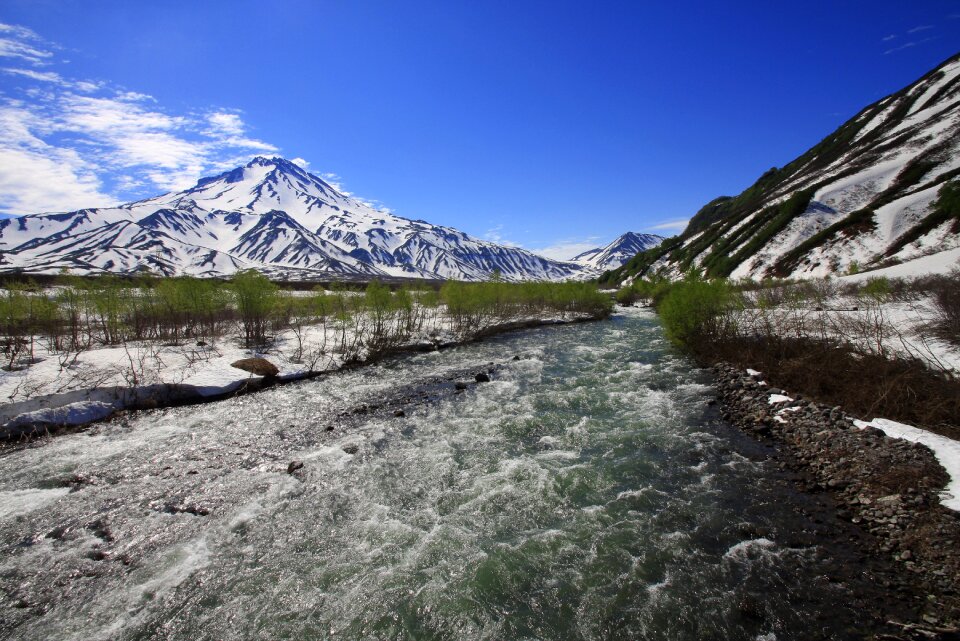 Landscape water mountain peak