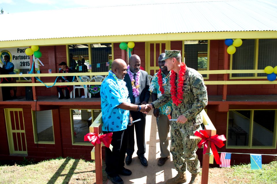 Ribbon cutting ceremony in Solomon Islands 150724-N-MK341-036