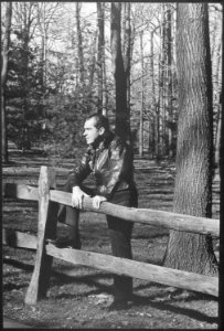 Richard M. Nixon wearing a leather jacket at Camp David - NARA - 194748 photo