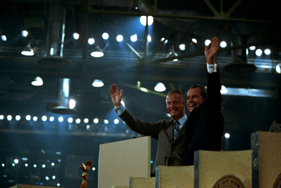 Richard Nixon and Spiro Agnew at the 1972 Republican National Convention