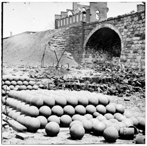 Richmond va piles of solid shot canister