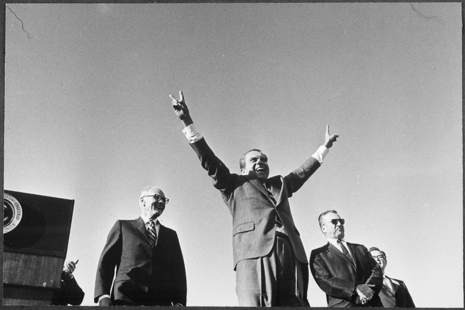 Richard M. Nixon at a campaign event - NARA - 194690