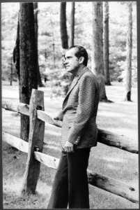Richard M. Nixon posing outside at Camp David - NARA - 194773 photo