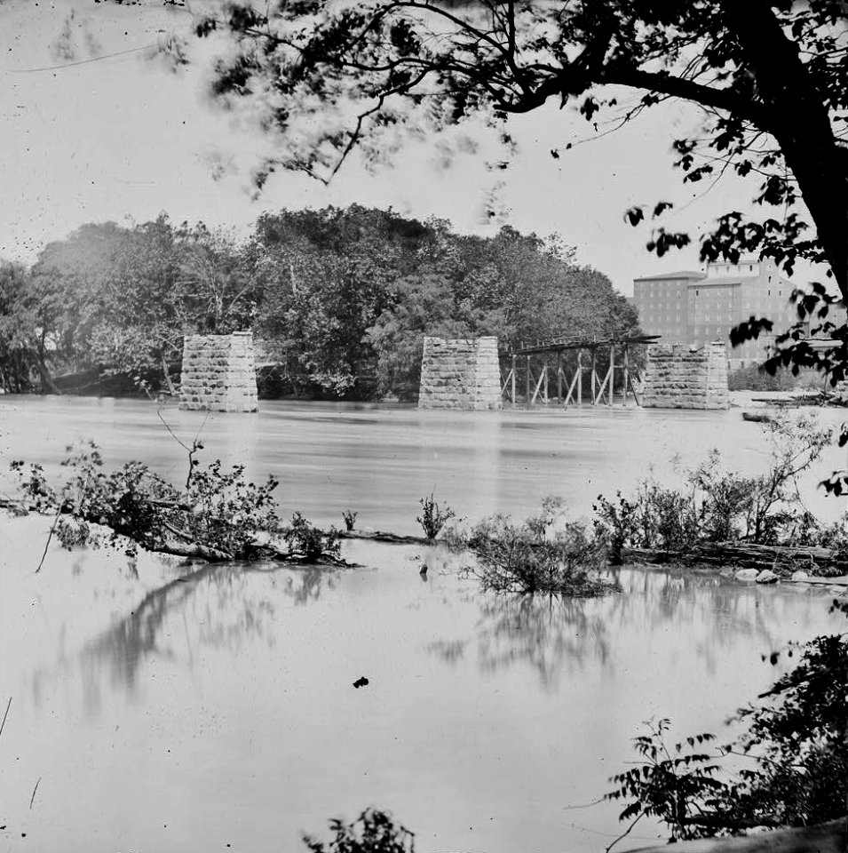 Richmond, Virginia. Ruins of Mayo's bridge