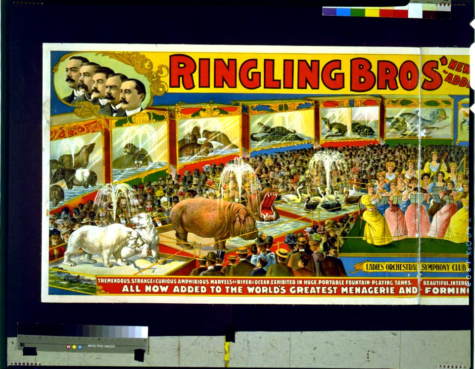 Ringling Bros' ... aviary and aquarium ... largest zoological exhibit on earth LCCN98500095