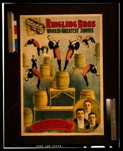 Ringling Bros, world's greatest shows Raschetta brothers, marvelous somersaulting vaulters - - Courier Company Lith. Dept., Buffalo, N.Y. LCCN2002695276