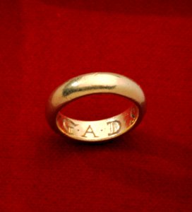 Ring med inskription, Gustav II Adolf - Livrustkammaren - 39340