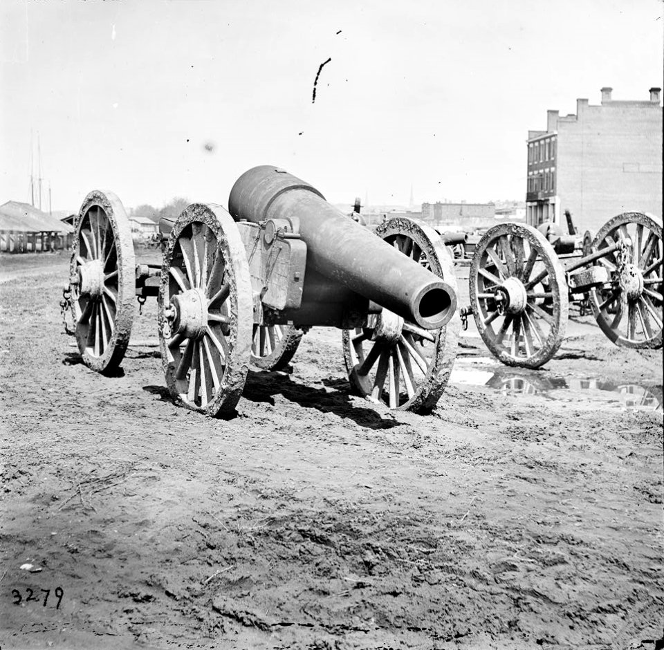 Richmond, Va. Captured siege guns at Rocketts