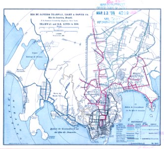 Rio de Janeiro Tramway Map 1906