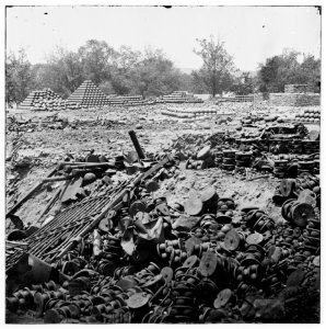 Richmond, Va. Stacked and scattered ammunition near the State Arsenal; another view LOC cwpb.02485