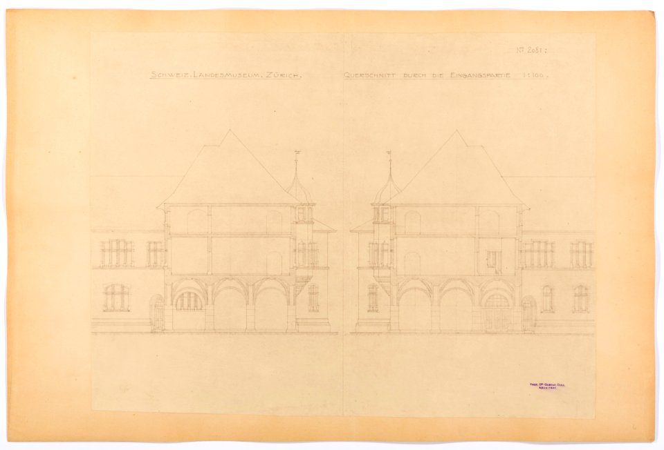 Ritning på Landesmuseum Zürich - Hallwylska museet - 102256
