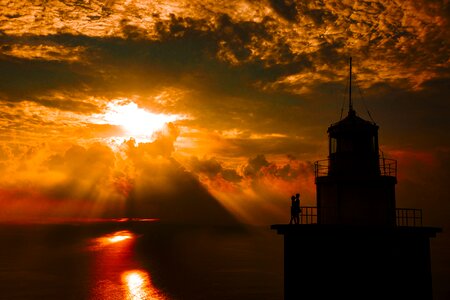 Dawn ray light backlit