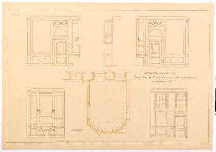 Ritning Toiletten, Hallwylska palatset - Hallwylska museet - 101091
