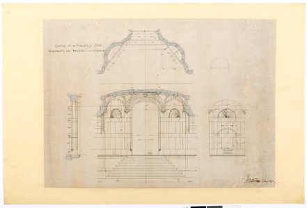 Ritning trappuppgången, Hallwylska palatset - Hallwylska museet - 102147