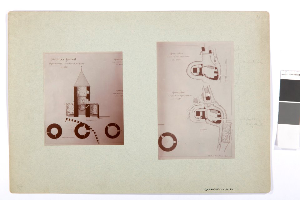Ritning över schloss Hallwyl - Hallwylska museet - 102236