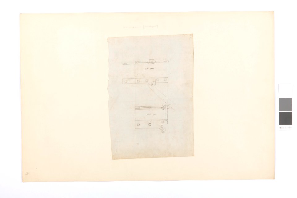 Ritning gångjärn, Hallwylska palatset - Hallwylska museet - 101079