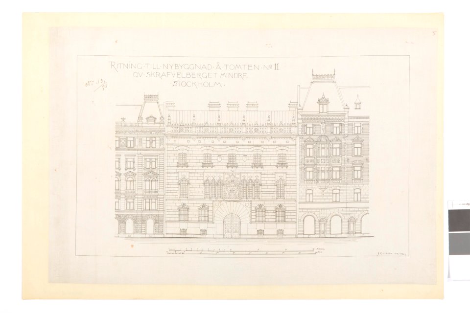 Ritning Hallwylska palatset - Hallwylska museet - 101053