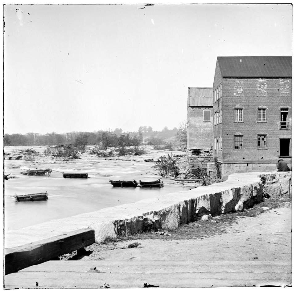 Richmond, Virginia. View on James River at Haxall's flour mills LOC cwpb.02715