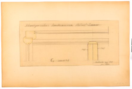 Ritning på Landesmuseum Zürich, Hallwylrummet - Hallwylska museet - 102258