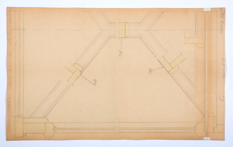 Ritningar över Hallwil-Zimmer Landesmuseum - Hallwylska museet - 105317