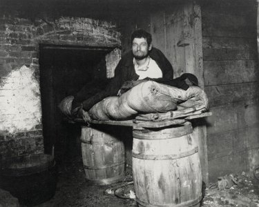 Riis, Jacob A. - »Einer von vier im Keller wohnenden Hausierern, 11 Ludlow Street hinten« (Zeno Fotografie)