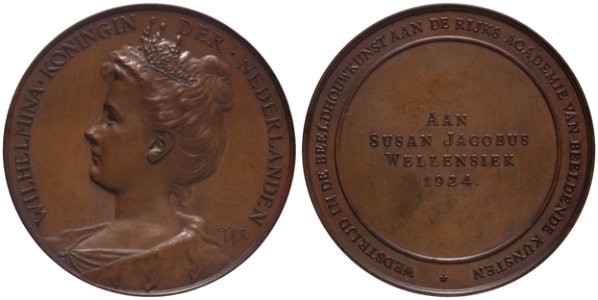 Rijks Akademie van Beeldende Kunsten, wedstrijd in de beeldhouwkunst t.n.v. Susan Jacobus Wellensiek, objectnr PA 907