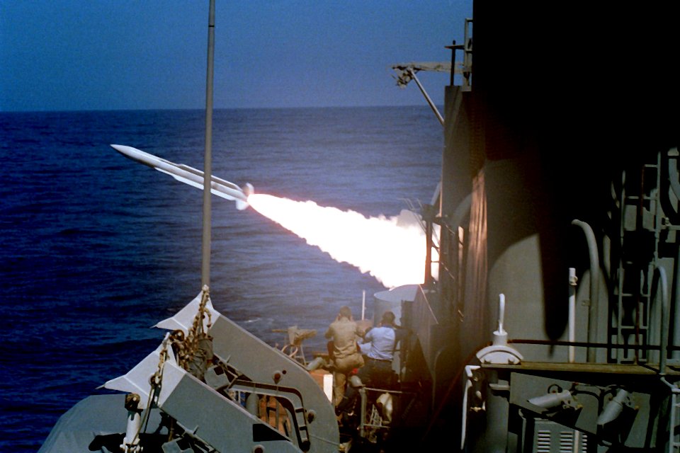 RIM-66 launch from USS Goldsborough (DDG-20) in 1992