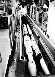RIM-67 Standard missiles aboard USS Mahan (DDG-42) on 1 March 1983 (6370832)