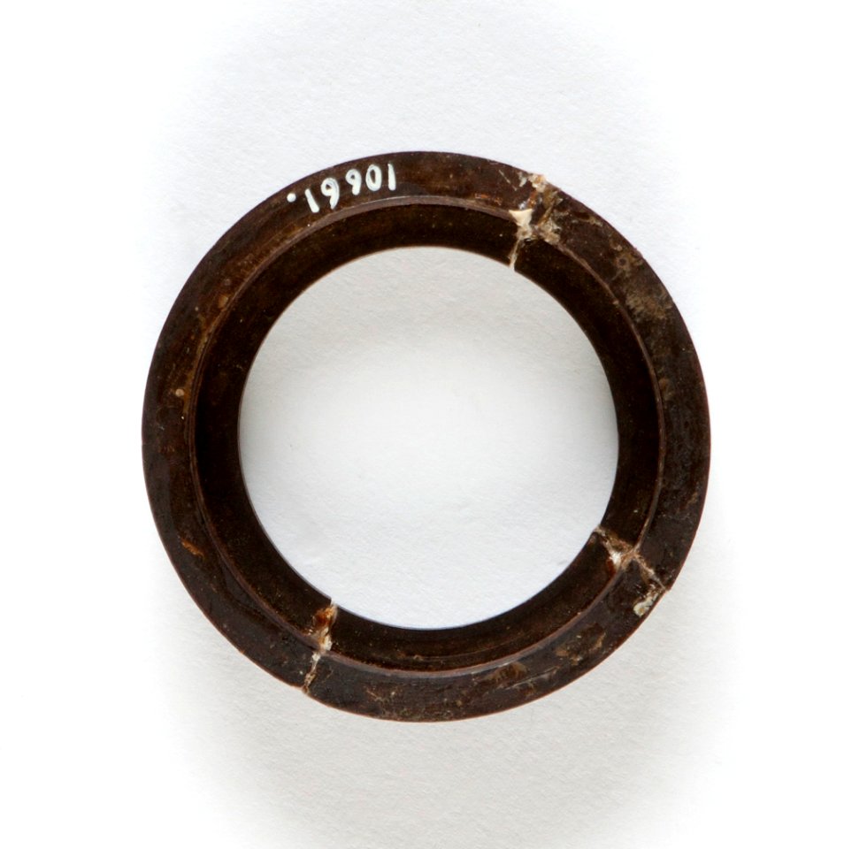 Ring (linshållare) av mörkt trä till innertub i kikare,1600-tal - Skoklosters slott - 92939