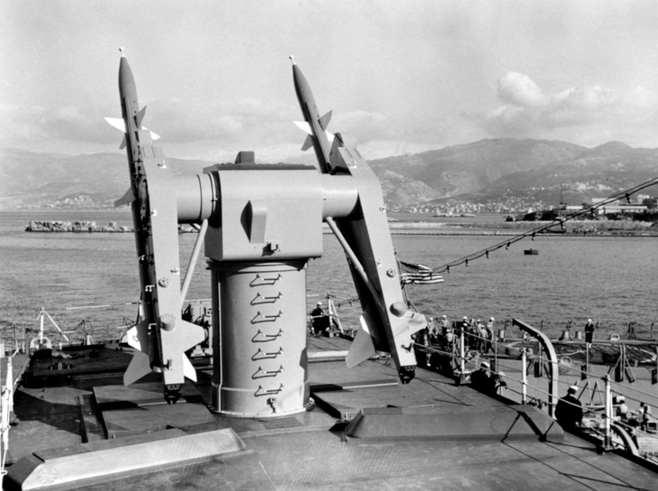 RIM-2 Terrier on board USS Boston (CAG-1), in 1966 (NH 98295)