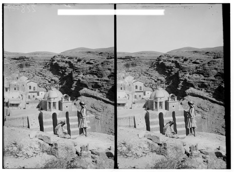 Road to Hebron, Mar Saba, etc. Near view of Mar Saba. LOC matpc.00997