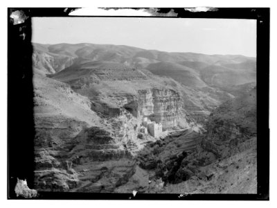 Road to Jericho, Jordan, etc. Distant view of St. George's Convent LOC matpc.12323